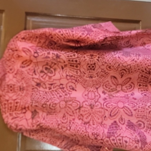 Coldwater Creek-Rosy rust colored burnout top Size 2X NWT. - Picture 8 of 10